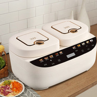 MeiShengFa Pococina Cuiseur à Riz Électrique Double 800W Capacité 2 + 2L Appareil de Cuisine Numérique Manuel Vapeur Palette
