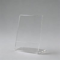 Accessoires de bar de haute qualité, présentoir de table en acrylique transparent, support d'affichage de menu pour table, pour panneaux et menus A3/A4/A5/A6