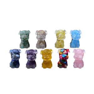 Petite sculpture en résine, impression de dessin animé, chien, décoration de la maison, écologique, ornement pour la Journée de la Terre - Product Image 1
