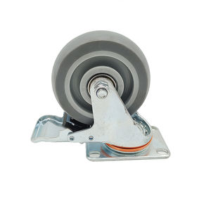 4-Zoll-Lenkrollen, mittelschwere Rollen mit Bremse, industrielle Schwenkrollen mit Oberplatte - Product Image 5