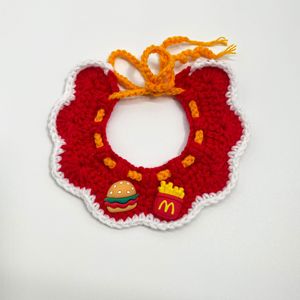 Bufanda para Mascotas de San Valentín, Tejida a Crochet con Patrón de Corazón, Accesorio para Animales - Product Image 5