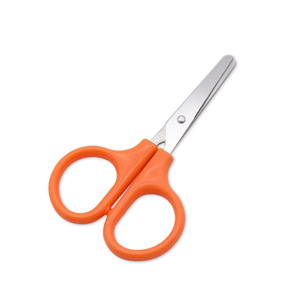 Orange Color Stainless Steel Scissors Straight Head Small Size For Children Stationery Office Use - Product Image 3