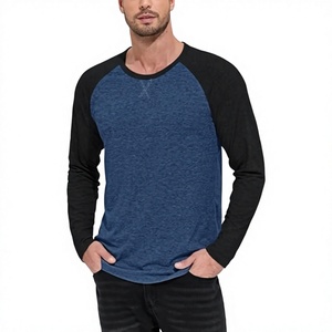 เสื้อยืดแฟชั่นสไตล์เรโทรสำหรับผู้ชาย รับผลิตแบบ OEM พร้อมสกรีนโลโก้แบรนด์ ผ้าคอตตอน 100% น้ำหนักเบา 180 GSM แขนยาวทรงแร็กแลน - Product Image 5