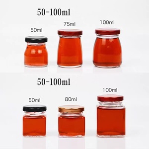Vente chaude 25ml 50ml 75g 100g Mini Pot De Confiture Mini Bouteille En Verre Ronde Clair Pot De Miel Nid D'oiseau Bouteille En Verre - Product Image 6