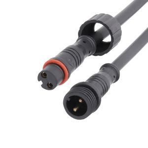 Auhua Produsen Barang Spot 2 Pin M12 Pvc Dibentuk Pria Wanita Tahan Air Konektor Kabel IP65 - Product Image 2