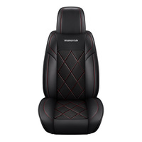 Housses de siège auto en cuir PU matelassées losanges, noir et blanc, faciles à nettoyer, ensemble complet, ajustement universel pour 5 sièges, compatibles avec la plupart des voitures, qualité OEM, directement de l'usine