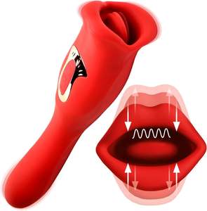 Vibrator Voor Vrouwen 10 Franse Kus Patronen & Vibrerende Tong Rose Vibrator Dildo Seksspeeltjes Massager Voor Vrouwen Tong Clitoris - Product Image 1