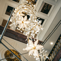 Décoration d'événements personnalisée moderne, grand lustre floral pour la décoration de restaurants, lustres pour hall de villa