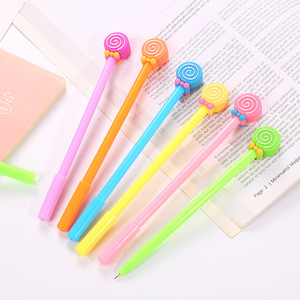 ปากกาลูกลื่นแบบกลางสำหรับนักเรียน สำนักงาน ปากกาหมึกซึมสีดำ ร้านเครื่องเขียน ปากการางวัล ปากกาซิลิโคน ลอลลี่ ซิลิกาเจล ที่ใส่ปากกาพลาสติก - Product Image 4