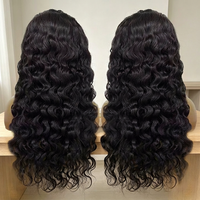 Perruque Wear Go Ocean Wave 6x6 HD Lace Closure sans colle, pré-épilée, nœuds blanchis, densité 180%, cheveux humains ondulés et mouillés, fournisseur