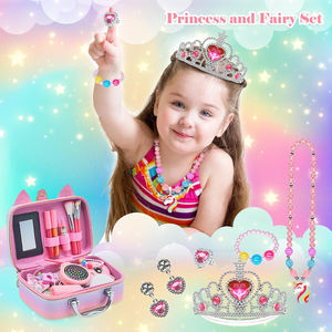 Jouets de maquillage lavables non toxiques pour petites filles, ensemble de cosmétiques de princesse pour tout-petits, kit de maquillage réel pour filles - Product Image 4