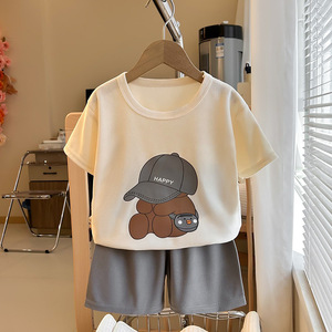 <strong>Cheap</strong> <strong>Children's</strong> Short Sleeve Set-Summer Casual Korean Version Breathable Summer <strong>Clothes</strong> <strong>New</strong> Boys Girls Baby Pants Wholesale