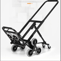 250KGS Boutique Usine chariots en acier personnalisés pour chariots d'entrepôt 6 roues escalier escalade mains courantes rétractables