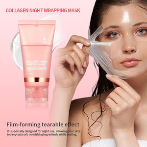 Masque facial au collagène, masque enveloppant de nuit, masque peel-off pour le <span class=keywords><strong>soin</strong></span> du <span class=keywords><strong>visage</strong></span>, pour peaux sèches, hydratant - Product Image 1