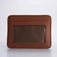 Dompet Kartu Tempat Koin Pria, Dompet Kartu Gaya Ramping Kulit
