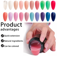 Gel d'extension rapide HS Private Label Hema Tpo Free Rose 114 Couleurs Vegan Nail Jelly UV Fournitures professionnelles pour ongles