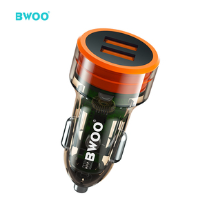 Cargador de Coche BWOO Nuevo con <span class=keywords><strong>2</strong></span> Puertos USB, Material <span class=keywords><strong>PC</strong></span>+ABS, Transparente - Product Image 2