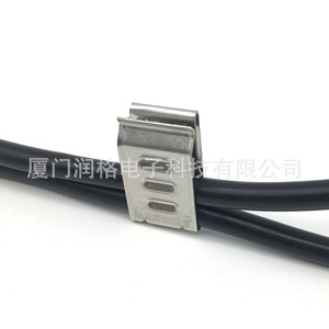 C Shape Stainless Steel Cable <b>Clips</b> For Solar Panel Wire Fixation 4mm2 Double Line <b>Clamp</b> - Product Image 3