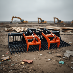 Tmg 84 po Skid Steer Skeleton Grappin Attachement 34 po Ouverture de la mâchoire Capacité de 2600 lb Montage universel - Product Image 2