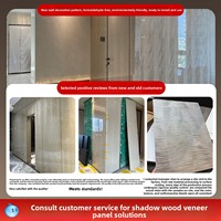 Placage de bois Shadow Wood en érable naturel pour mur de fond, décoration d'hébergement touristique, panneau Keyan