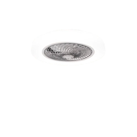 Ventilador de Techo LED Moderno con Motor AC, Luz Integrada, Silencioso, con Control Remoto, de Plástico, para Hogar y Oficina