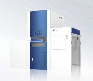 Voll automatische visions geführte kompakte Stanz maschine für Premium-Oberflächen papier boxen und Verpackungs anlagen aus grauem Karton - Product Image 1