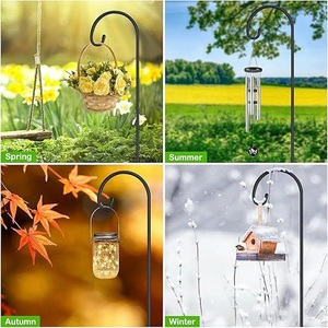 Crochets de berger pour lanternes, plantes suspendues, mangeoires à oiseaux, lumières solaires, bocaux Mason, décor de mariage 32 pouces - Product Image 4