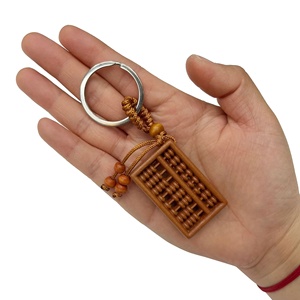 Llavero Colgante de Madera Maciza con Diseño de Ábaco y <span class=keywords><strong>Palma</strong></span> - Product Image 3