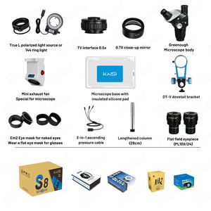 Kaisi S8三眼顕微鏡プロフェッショナル顕微鏡豊富な被視野深さ優れたクラリティ優れたフラットフィールド - Product Image 6