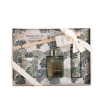 Coffret Cadeau Bougies Parfumées Huile Essentielle Parfum Rotin pour Chambre Semi-Artisanat Aromathérapie Désodorisant Ambiant pour l'Esprit