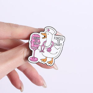 Broches en émail médical « Geese and Cats » pour sacs à dos, bijoux <span class=keywords><strong>de</strong></span> mode pour femmes, cadeau pour amis - Product Image 4