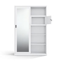 Armoire de chambre pliable en acier, design moderne et peu encombrant, avec portes coulissantes et grande capacité de rangement pour vêtements