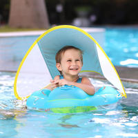 Nouveau prix usine, nouvelle version améliorée : Bouée de natation gonflable pour bébé avec auvent, ceinture de natation pour enfants, anneau de natation flottant
