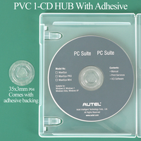 SUNSHING Confezione all'ingrosso di scatole per CD trasparenti con retro adesivo, supporti per CD/DVD in PVC, punti di schiuma bianchi per il montaggio di dischi
