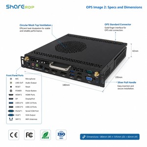 Mini PC industriel interactif Sharerdp Factory Wholesale H310 H110 <span class=keywords><strong>OPS</strong></span>, processeur Core i3 i5 i7 de 6e et 7e génération, ordinateur embarqué pour écran plat - Product Image 2
