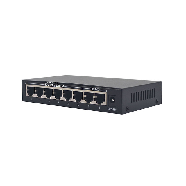 fiber switch router 8 port gigabit Networking FTTH 10/100/1000M 7W 20G Optical Fiber Switch DC 12V Ethernet Switch