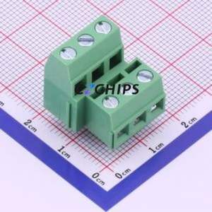 DG127A-5.08-06P-14-1000A(H) Screw Terminal Block Through hole Component (THT),P=5.08mm Connector 2x3P 5.08mm Green Through Hole - Product Image 1