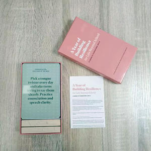 Design personalizzato personalizzato di stampa di gioco Eduction Flash Card gioco di affermazione <span class=keywords><strong>carte</strong></span> <span class=keywords><strong>con</strong></span> supporto in legno e scatola regalo - Product Image 3