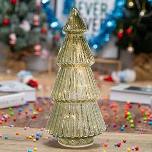 Árbol de cristal Luces LED Decoraciones navideñas Artículo de regalo Adornos para árboles de Navidad Decoración para el hogar - Product Image 2