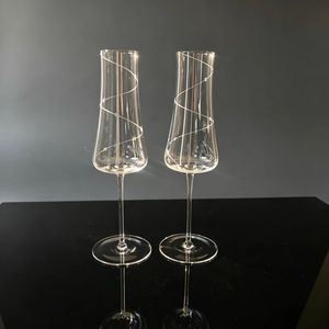 Collection Star-<span class=keywords><strong>Trail</strong></span> Luxe Léger – Verre à Vin Sculpté Minimaliste Moderne pour Flûte, <span class=keywords><strong>Gobelet</strong></span> à Dessert en Cristal Haute Esthétique - Product Image 2