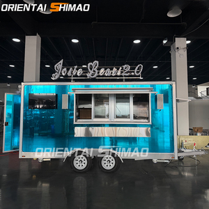 स्टेनलेस स्टील मोबाइल रेस्तरां भोजन कार्ट बार ट्रेलर मोबाइल फूड वैन फूड ट्रक पूर्ण रसोई उपकरण के साथ - Product Image 5