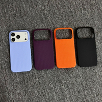 Coque de téléphone en fibre de carbone pour iPhone 16 17 18 Pro, fine, sans cadre, antichoc, magnétique, coque arrière rigide