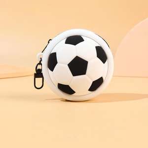 Portefeuille en silicone pour pièces de <span class=keywords><strong>monnaie</strong></span>, sac de rangement pour écouteurs, sac à <span class=keywords><strong>monnaie</strong></span>, sac de sport pour la Coupe du Monde de football, le baseball et le basketball - Product Image 1