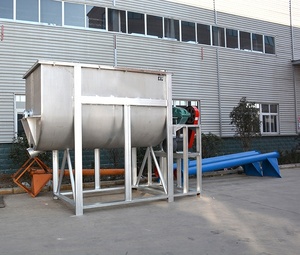 Mezclador de pimienta de paleta única Mesin Pengaduk <span class=keywords><strong>Bumbu</strong></span> de grado alimenticio 100l 300l 500l mezclador de especias de cinta helicoidal con spray líquido - Product Image 2
