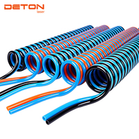 Selang Pegas Teleskopik TPU Double Row Elastis untuk Kompresor Udara 4 6 8 10 12mm untuk Mesin Pemotong Laser Fiber DETON