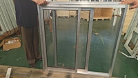 Günstiges Horizontales Aluminium-Schiebefenster Einfachverglasung Sicherheitsschloss Korrosionsbeständig Außen Winddicht Modernes Design