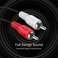 Convertisseur audio vidéo 10M 15M 3.5mm mâle vers 2RCA mâle câble AV avec gaine en PVC pour l'utilisation du microphone