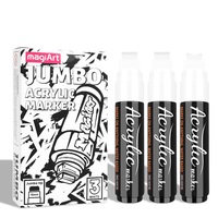 Lot de 3 marqueurs acryliques géants grande capacité, pointe 15 mm, pour affiches murales, POP, graffiti, encre superposable, vente en gros