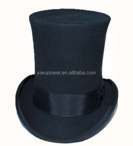 Vendita calda di buona qualità il presidente cappello del partito mago cappelli a cilindro neri per gli uomini stile classico cappello magico - Product Image 2