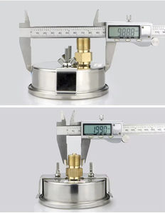 مقياس ضغط الهواء منخفض التكلفة سهل التركيب 60 ميجا باسكال نوع مشبك من الفولاذ المقاوم للصدأ - Product Image 6